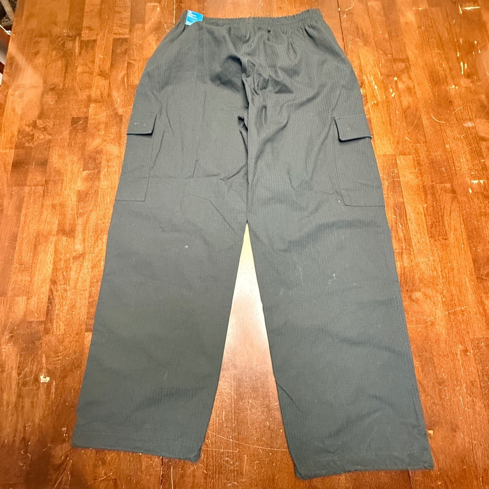 New Adidas Cargo Pants Mens M Black Originals Ripstop Trefoil JW6020 - Picture 8 of 10